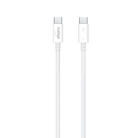 Two white Thunderbolt 4 Pro Cable on a white background.