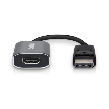 DisplayPort to HDMI Adapter on a white background.