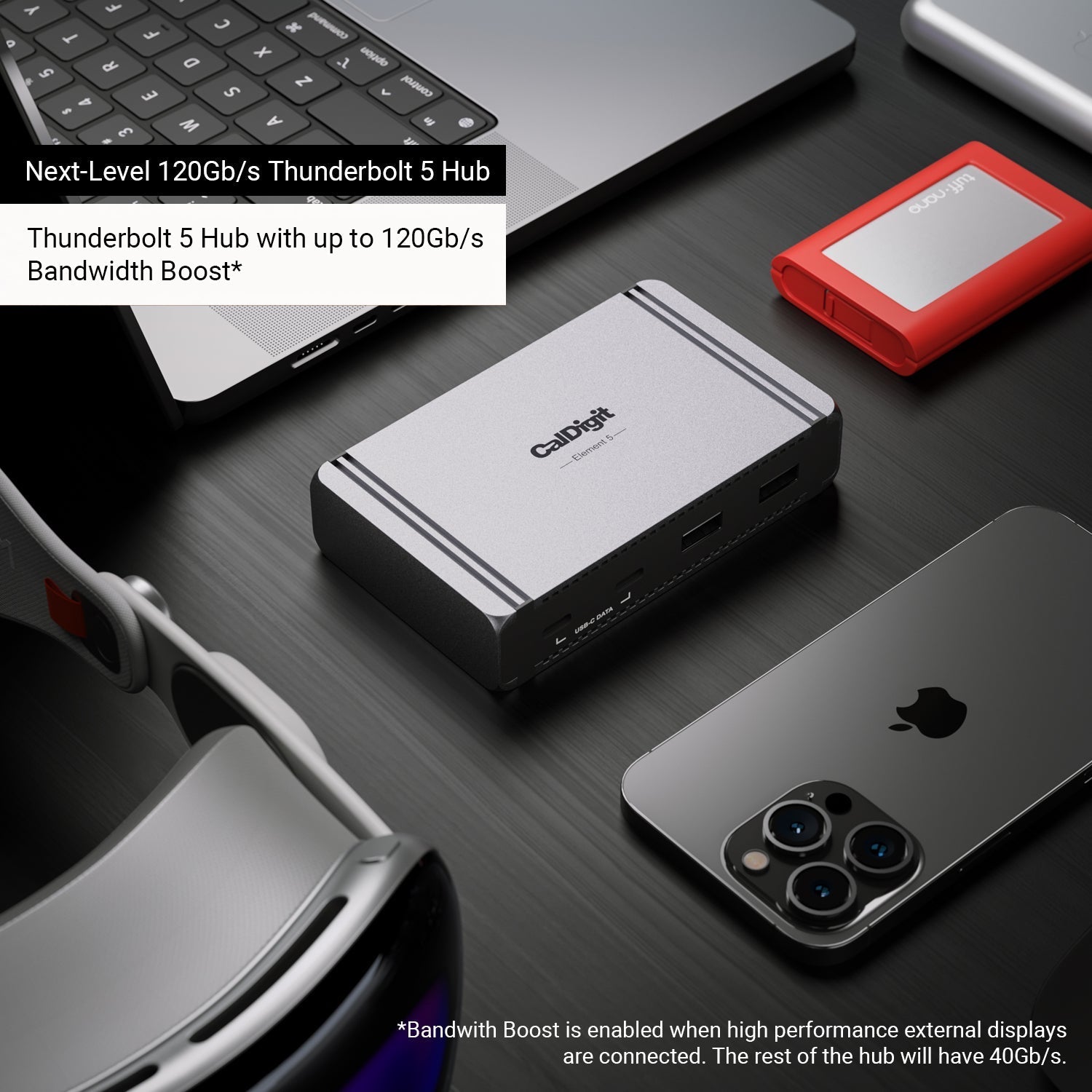 分配器・切替器 CalDigit E5/ Thunderbolt 5 Element 5 Hub E5 - Thunderbolt 5 Element 5 Hub – CalDigit EU Shop