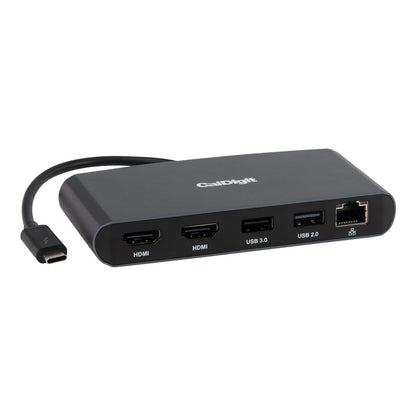 Top side front view of the Dual HDMI Mini Dock on a white background.