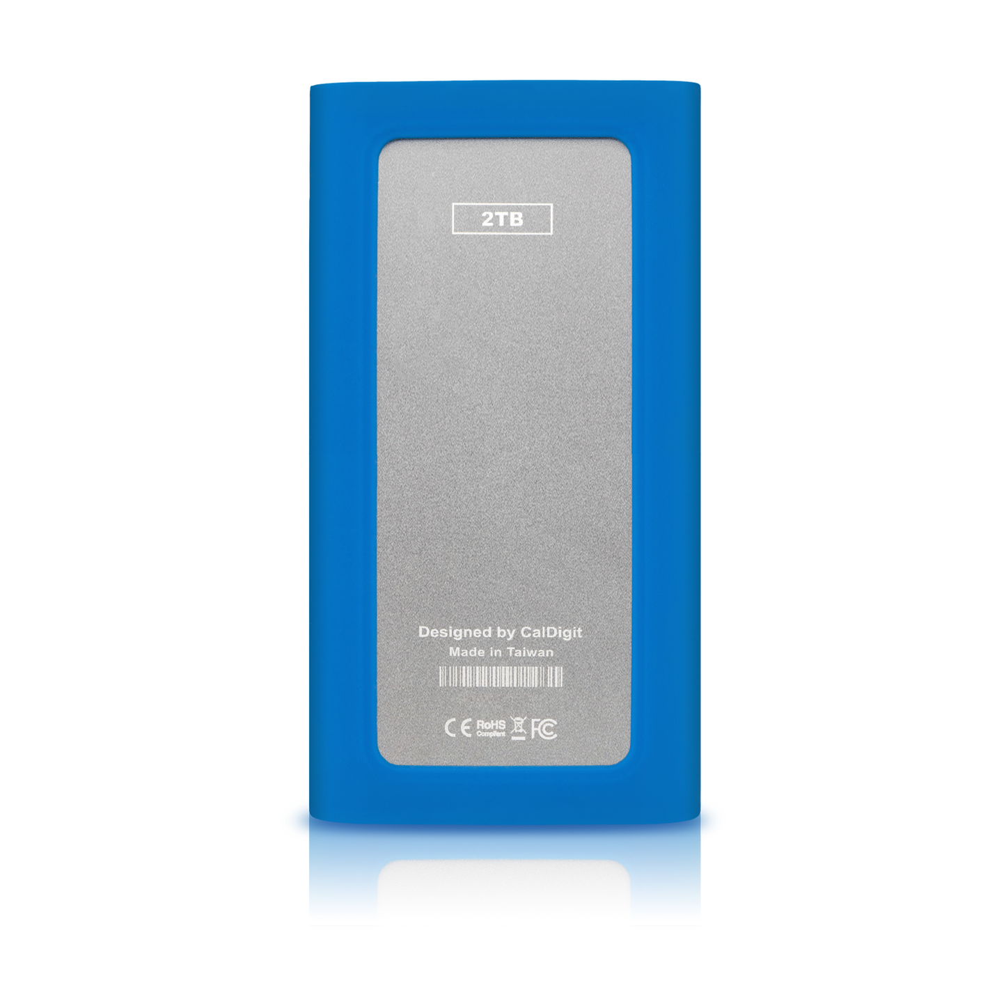 Back top view of a blue Tuff nano Plus on a white background.