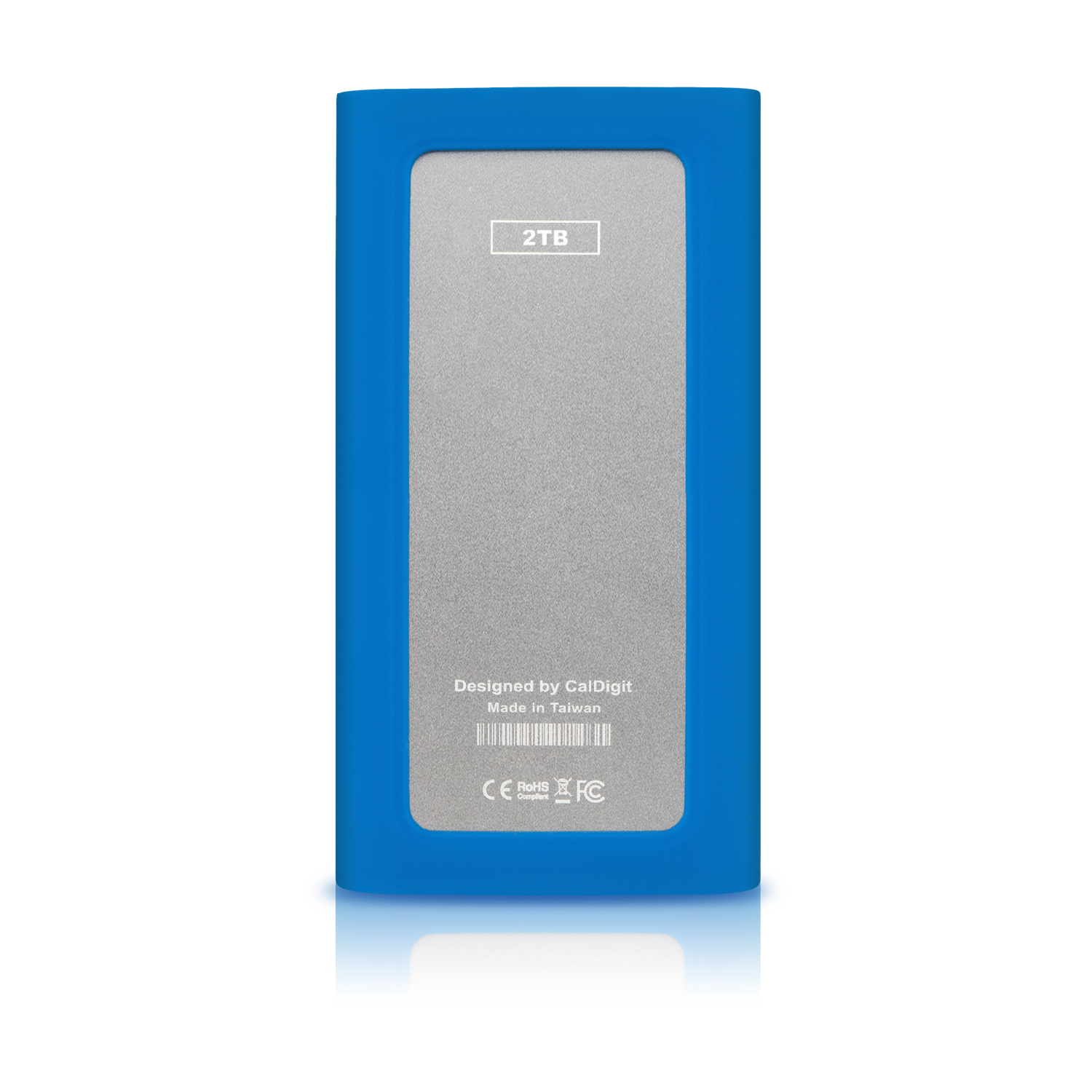 Back top view of a blue Tuff nano Plus on a white background.