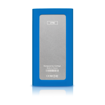 Back top view of a blue Tuff nano Plus on a white background.