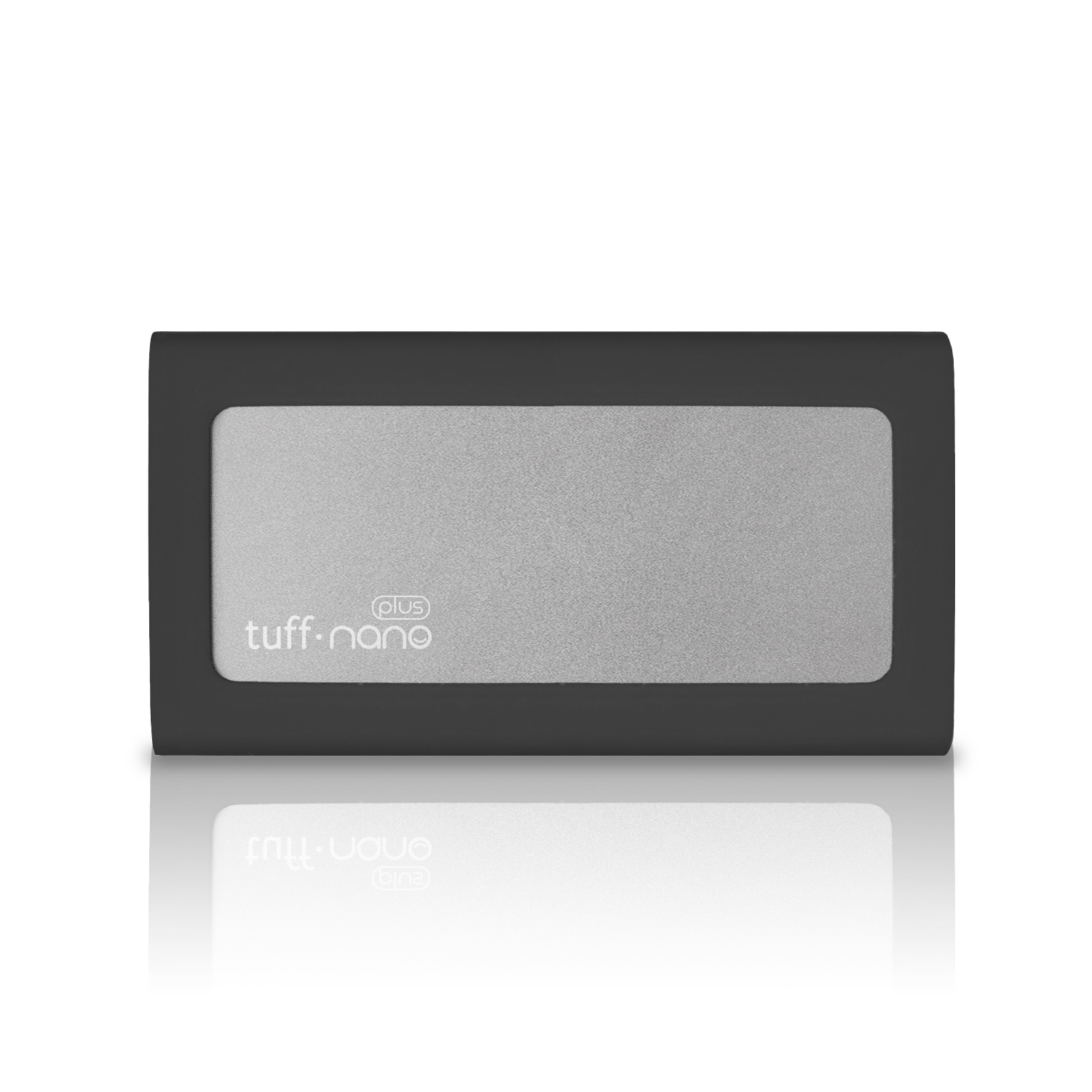 Top view of a black Tuff nano Plus on a white background.