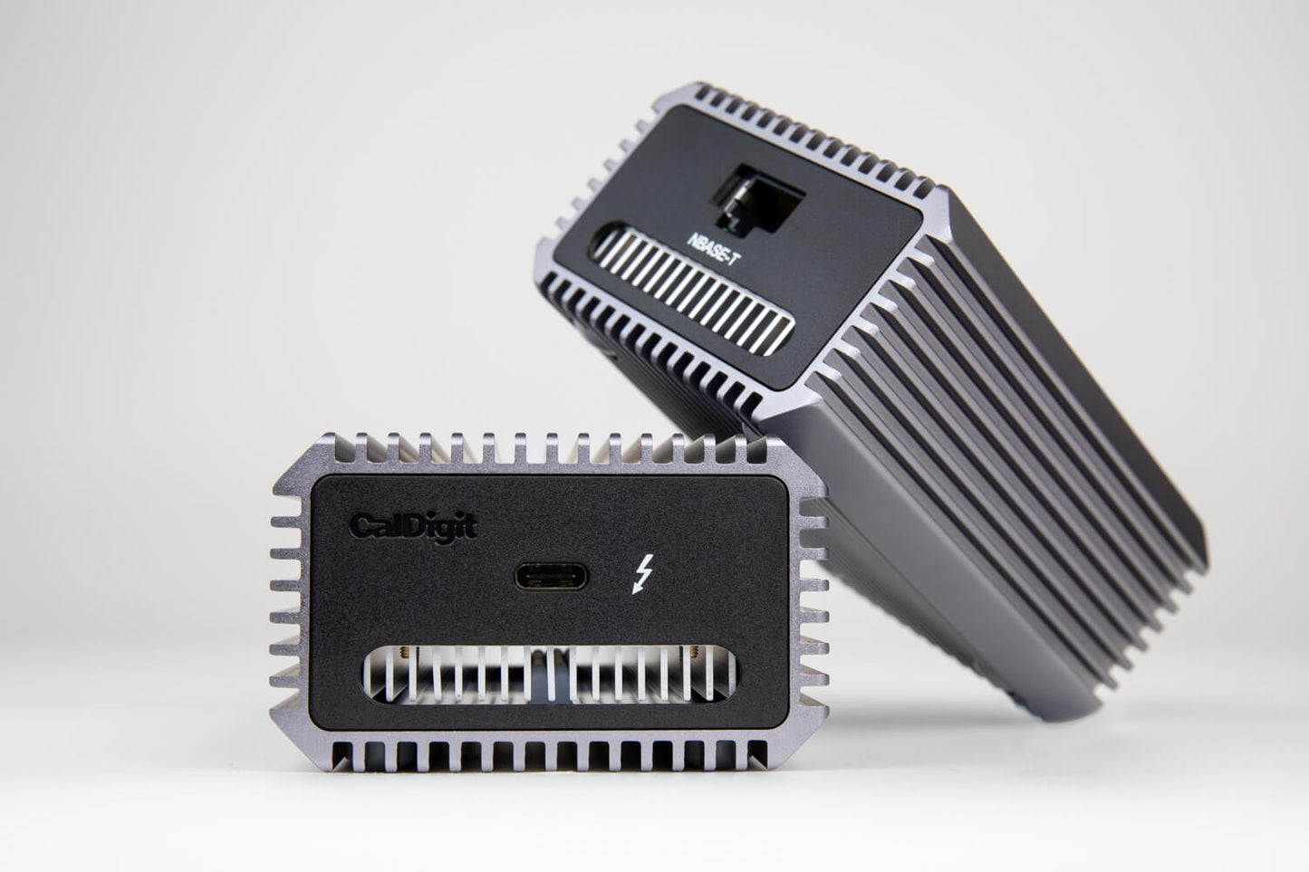 Two Connect-10G on a white background. One is leaning on the other.