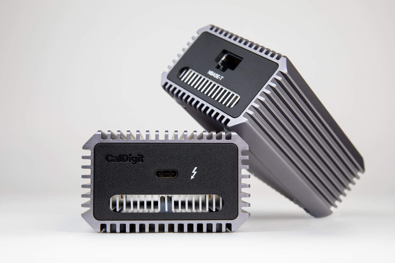 Two Connect-10G on a white background. One is leaning on the other.